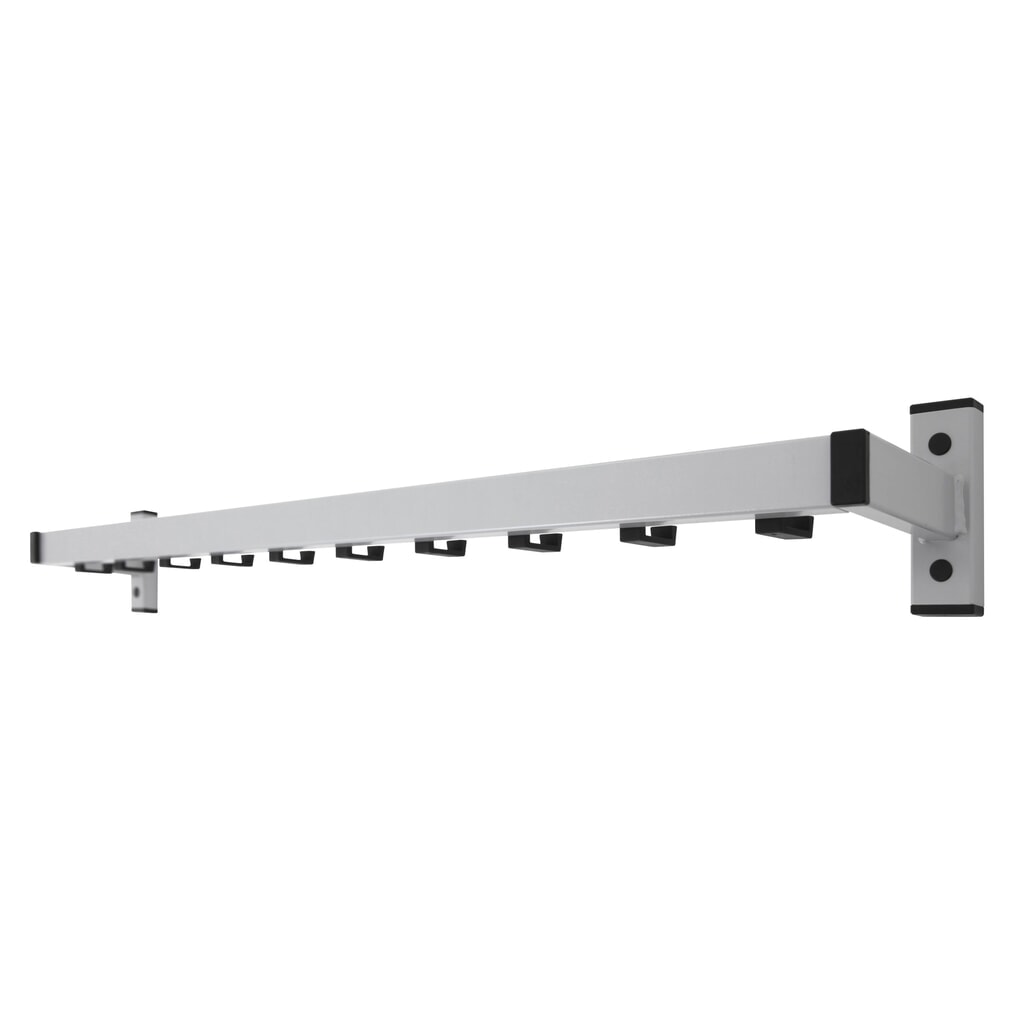 Wandgarderobe Safe, om vast te schroeven, grijs, 10 haken Productafbeelding nr. 1: Wandgarderobe Safe, om vast te schroeven, grijs, 10 haken