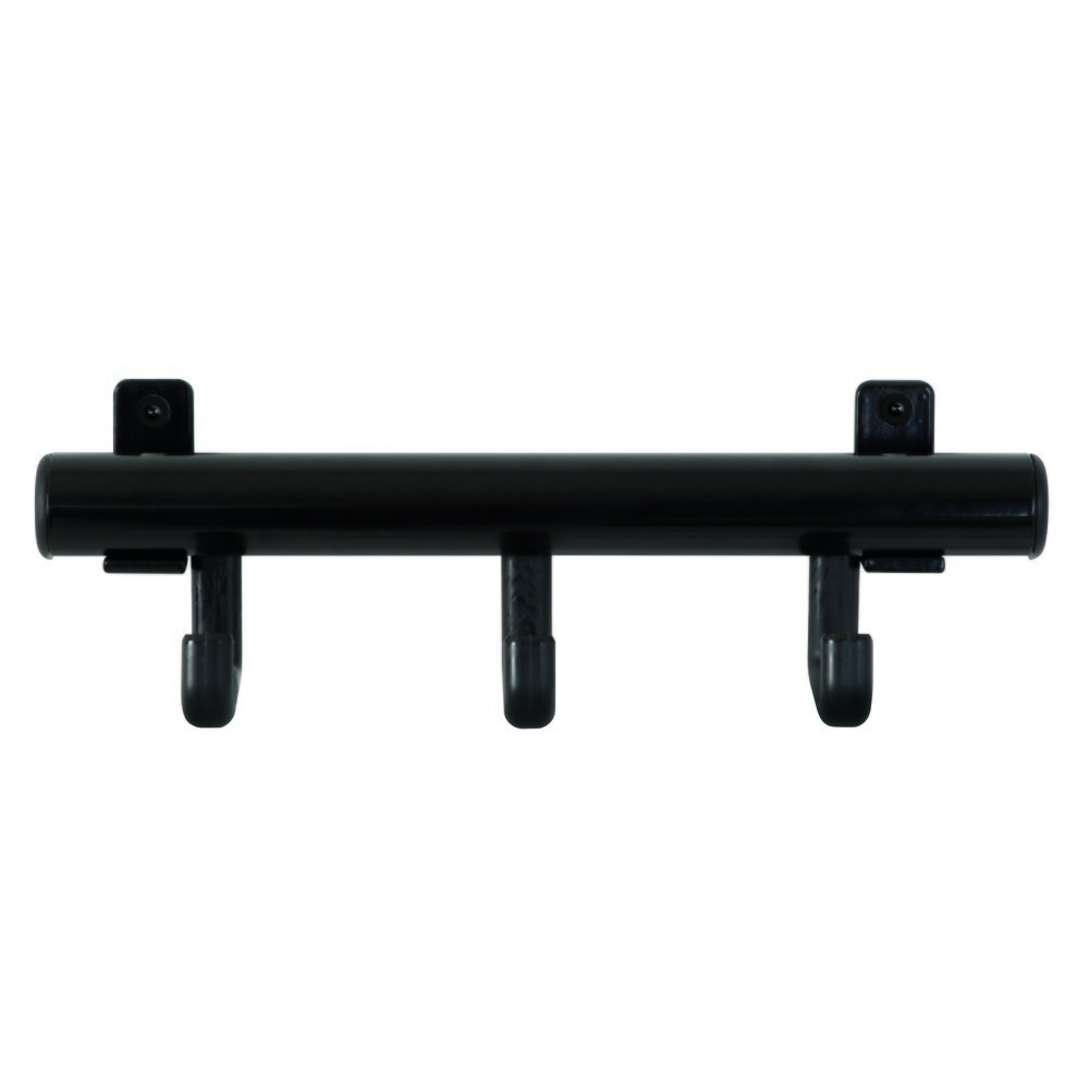 Product afbeelding: Wandgarderobe Techno, om vast te schroeven, 3 haken, zwart