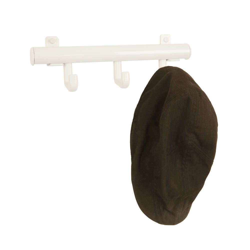 Productafbeelding nr. 2: Wandgarderobe Techno, om vast te schroeven, 3 haken, wit