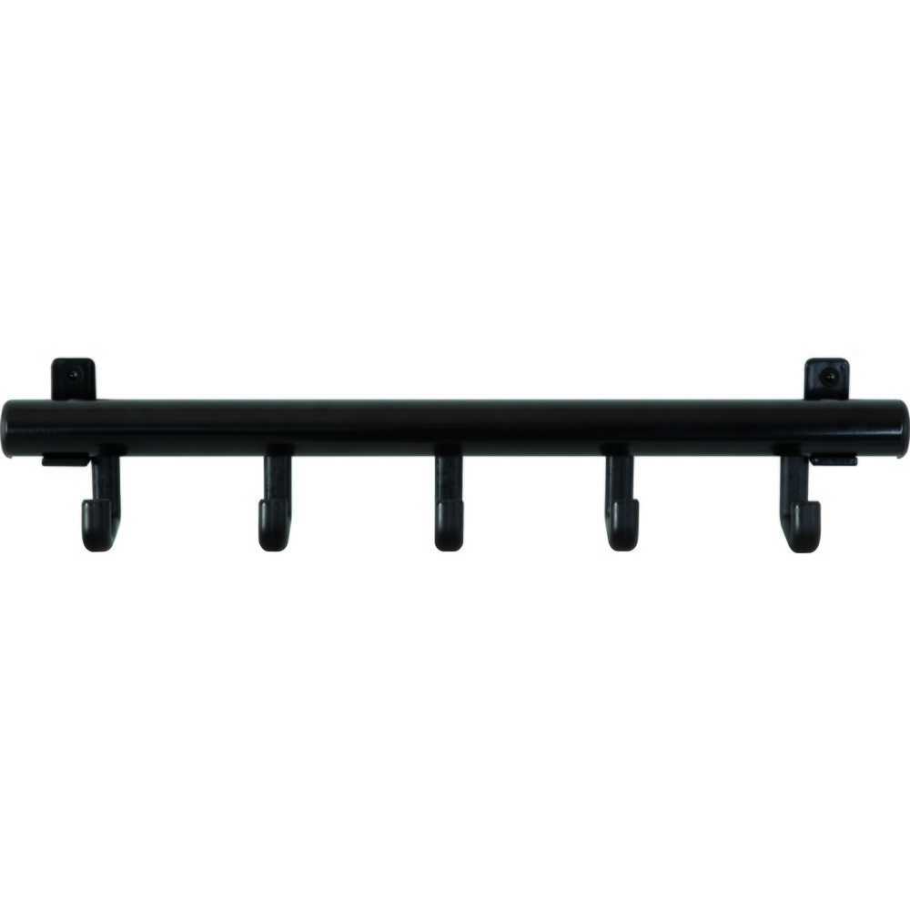 Product afbeelding: Wandgarderobe Techno, om vast te schroeven, 5 haken, zwart