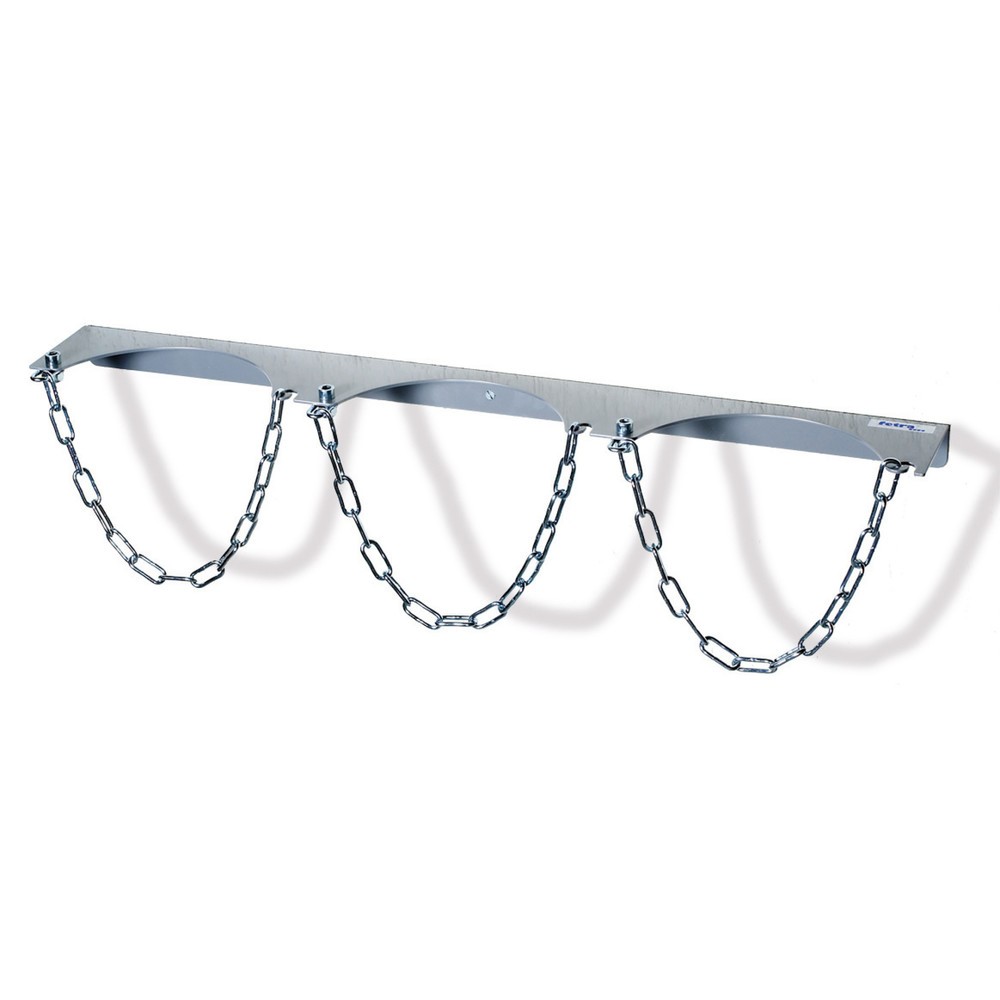 Product afbeelding: Wandhouder fetra® voor 3 gasflessen, kettingbeveiliging, fles-Ø 140 mm