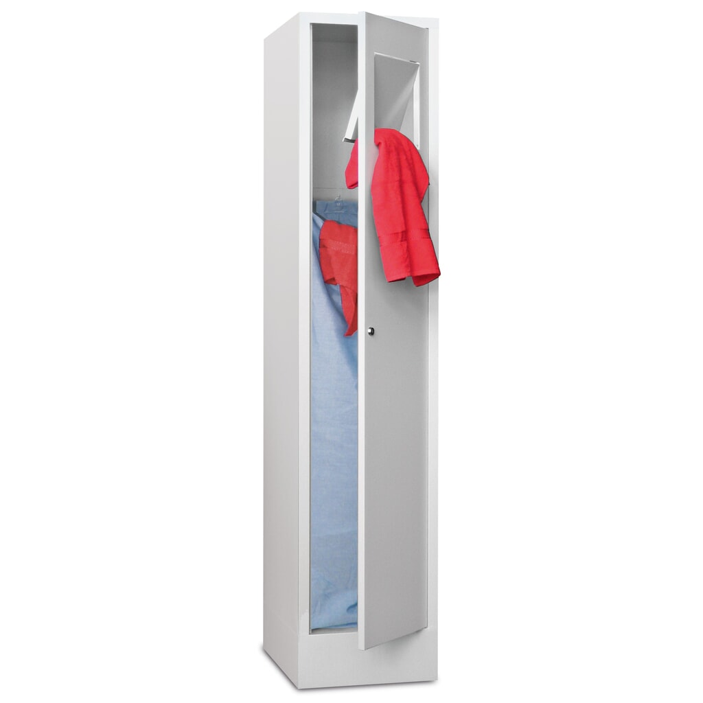 Product afbeelding: Waskast PAVOY, hxbxd 1.850 x 400 x 500 mm, met poten, lichtgrijs, lichtgrijs