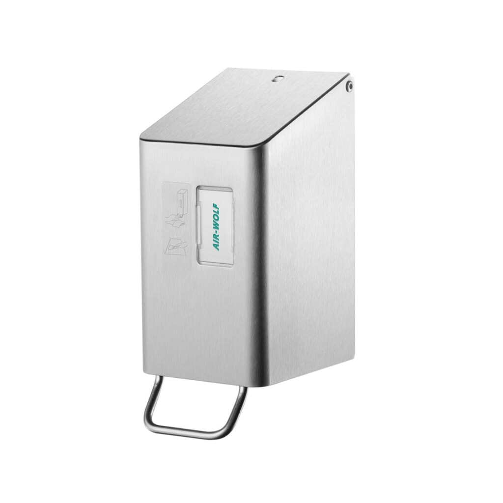 Product afbeelding: Wc-brilreiniger Air-Wolf voor 250 ml desinfectiemiddel geborsteld roestvrij staal
