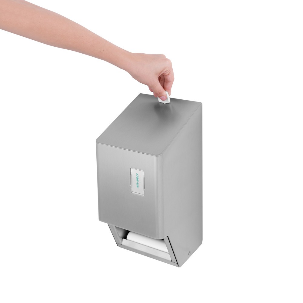 Productafbeelding nr. 5: Wc-papierdispenser Air-Wolf voor 2 huishoudrollen geborsteld roestvrij staal