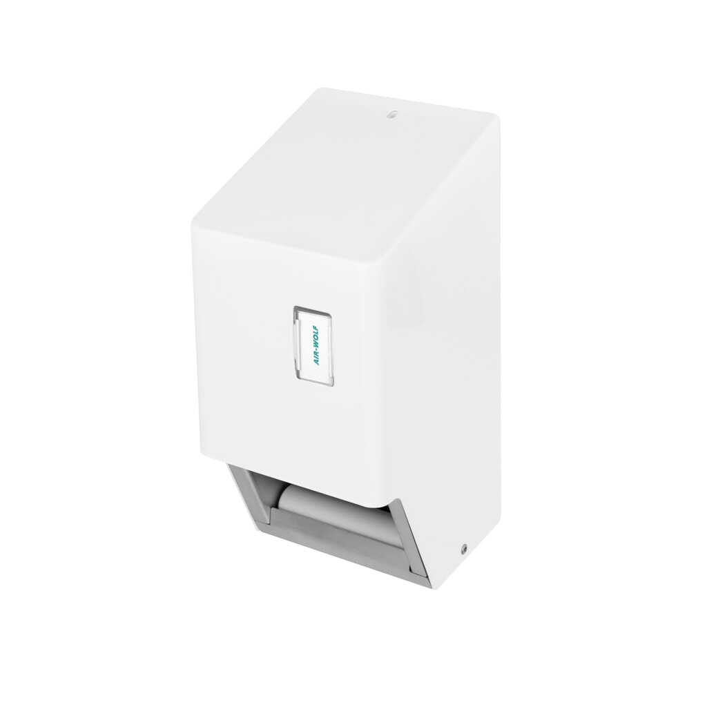 Wc-papierdispenser Air-Wolf voor 2 huishoudrollen wit Productafbeelding nr. 2: Wc-papierdispenser Air-Wolf voor 2 huishoudrollen wit