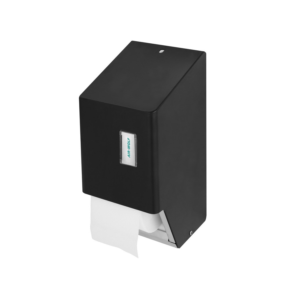 Product afbeelding: Wc-papierdispenser Air-Wolf voor 2 huishoudrollen zwart