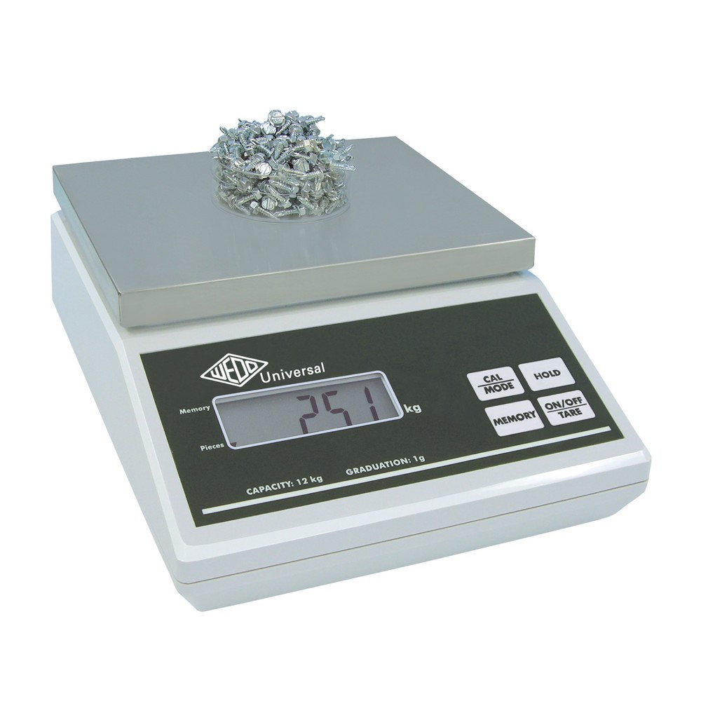 Product afbeelding: Telweegschaal WEDO® Universal, draagvermogen 12 kg, cijferinterval 1 g
