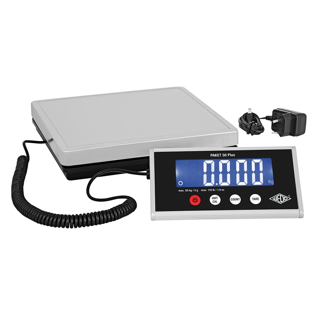 Weegplatform WEDO® Paket 50 Plus, telfunctie aantal stuks, cijferinterval 5 g Product afbeelding: Weegplatform WEDO® Paket 50 Plus, telfunctie aantal stuks, cijferinterval 5 g
