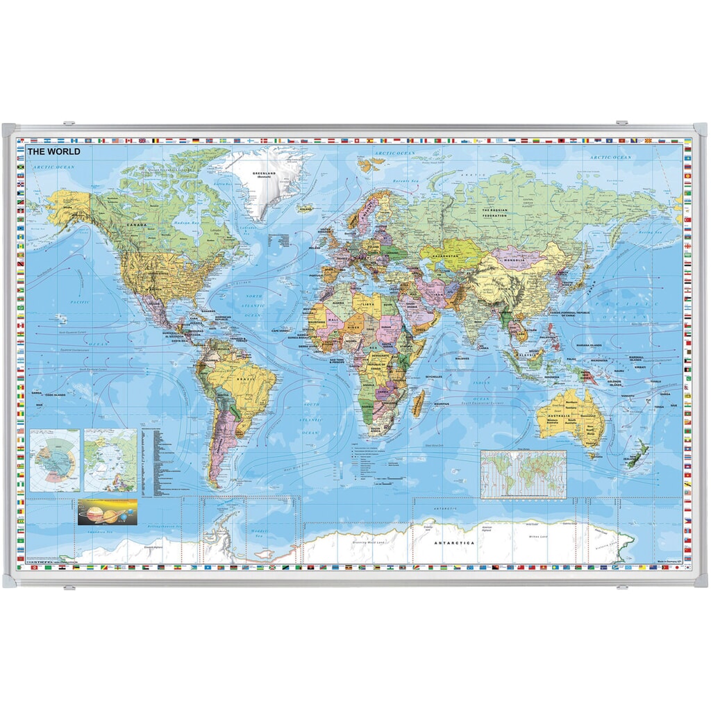 Wereldkaart FRANKEN, hxb 1.370 x 970 mm Product afbeelding: Wereldkaart FRANKEN, hxb 1.370 x 970 mm