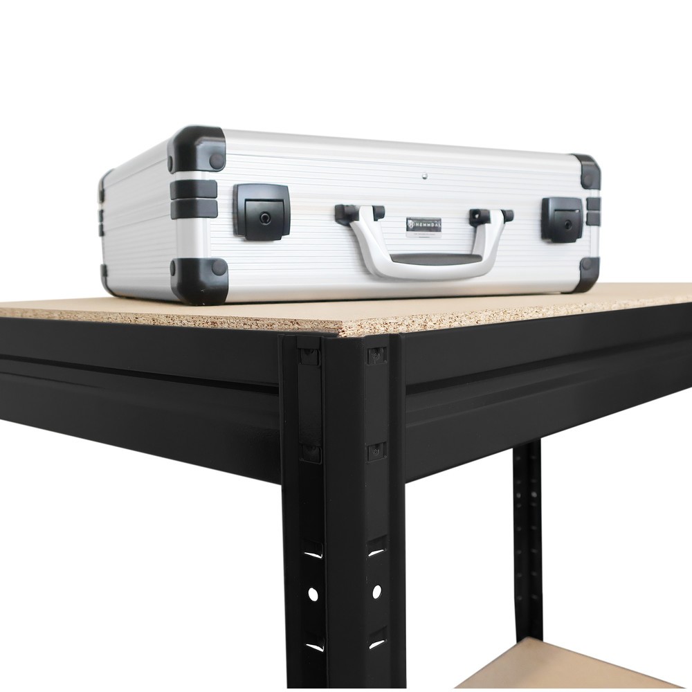 Productafbeelding nr. 2: Werkbank HEMMDAL type L, zwart - 87 x 160 x 60 cm - vaklast tot 600 kg