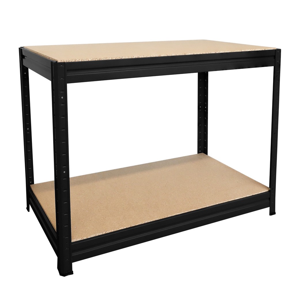 Productafbeelding nr. 3: Werkbank HEMMDAL type L, zwart - 87 x 160 x 60 cm - vaklast tot 600 kg