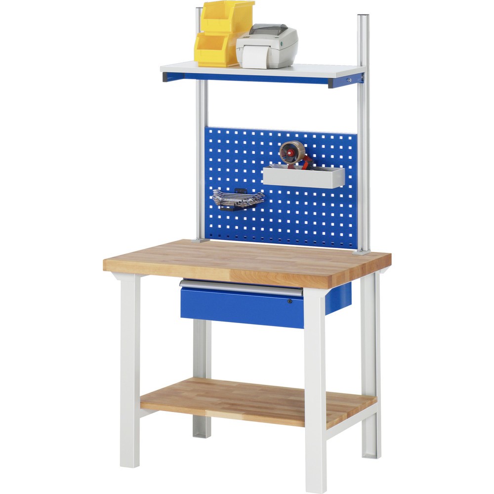 Productafbeelding nr. 4: Werkbank RAU serie 7000, 1 massief beuken legbord, hxbxd 840 x 1.000 x 700 mm, 1 lade 1 x 150 mm