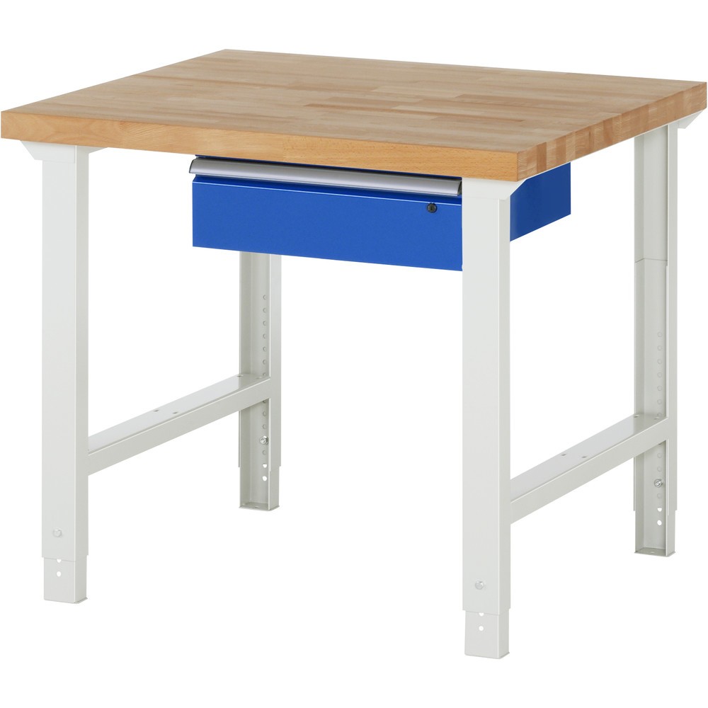 Product afbeelding: RAU werkbank serie 7000, h x b x d 790-1.140 x 1.000 x 900 mm, met 1 lade rechts