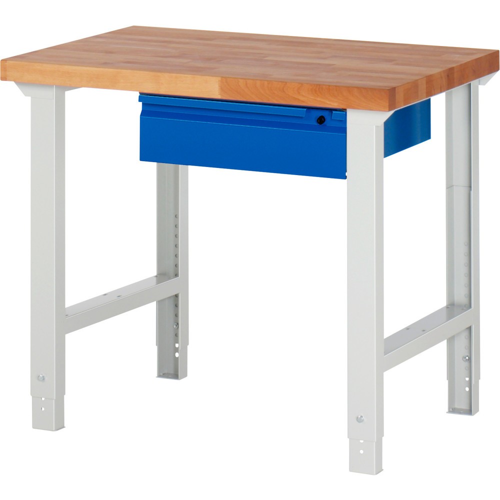 Product afbeelding: Werkbank RAU serie 7000, hxbxd 790-1.140 x 1.000 x 700 mm, 1 lade 1 x 150 mm