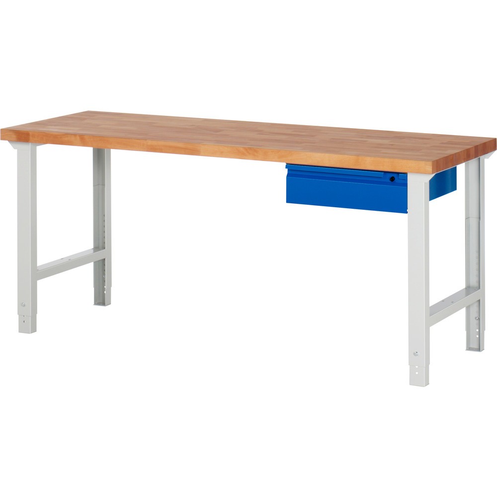 Productafbeelding nr. 1: Werkbank RAU serie 7000, hxbxd 790-1.140 x 2.000 x 700 mm, 1 lade 1 x 150 mm