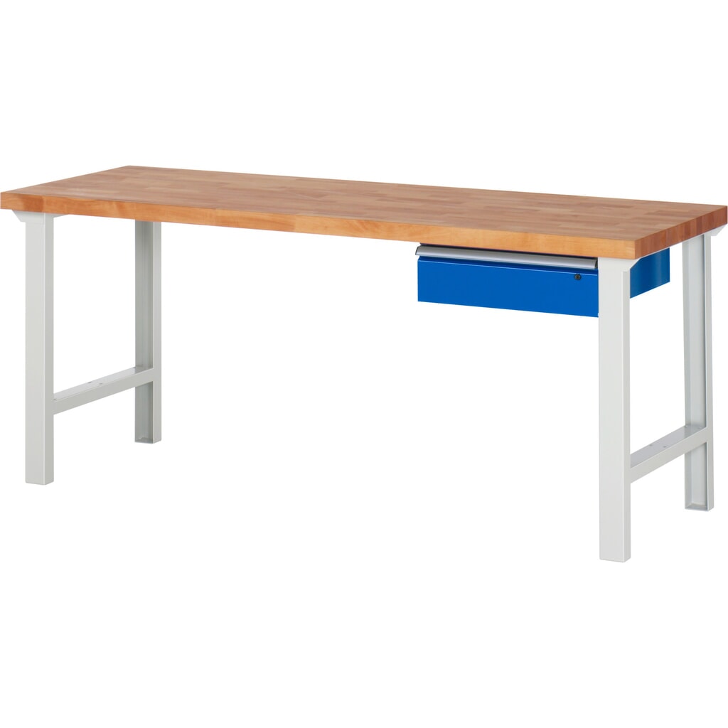 Product afbeelding: Werkbank RAU serie 7000, hxbxd 840 x 2.000 x 700 mm, 1 lade, greeplijst ErgoScript®