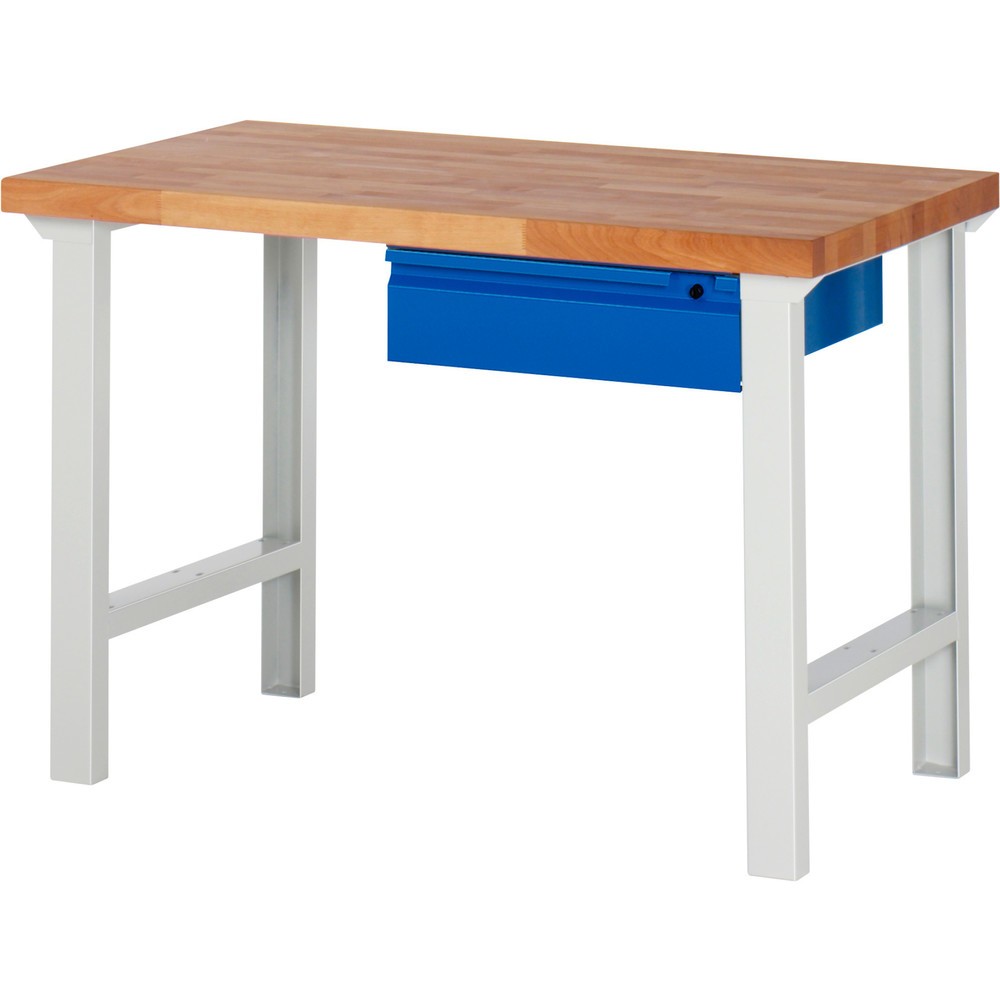 Productafbeelding nr. 1: Werkbank RAU serie 7000, hxbxd 840 x 1.250 x 700 mm, 1 lade, geïntegreerde greeplijst