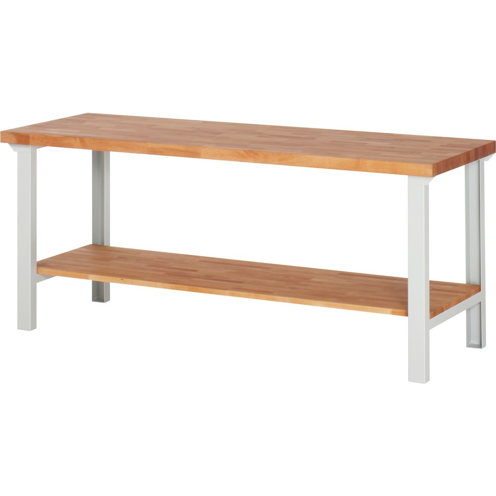 Productafbeelding nr. 1: Werkbank RAU serie 7000, 1 massief beuken legbord, hxbxd 840 x 2.000 x 700 mm