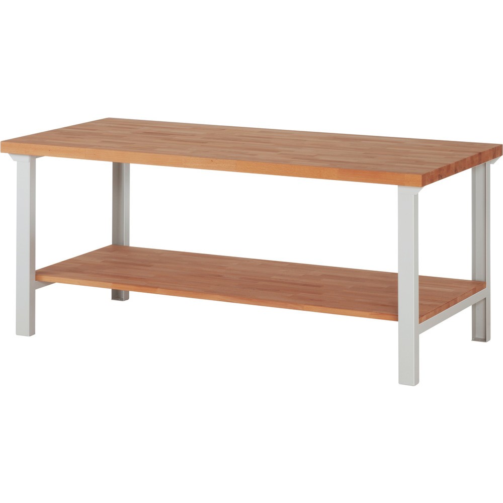 Productafbeelding nr. 1: Werkbank RAU serie 7000, 1 massief beuken legbord, hxbxd 840 x 2.000 x 900 mm