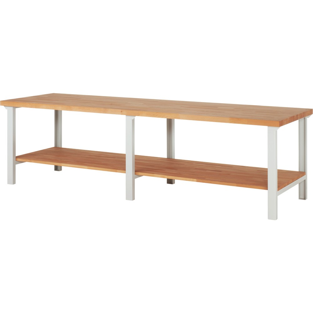 Productafbeelding nr. 1: Werkbank RAU serie 7000, 1 massief beuken legbord, hxbxd 840 x 3.000 x 900 mm
