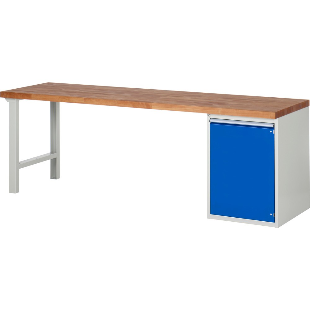 Productafbeelding nr. 1: Werkbank RAU serie 7000, 1 kast, hxbxd 840 x 2.500 x 700 mm, 1 draaideur , 1 legbord
