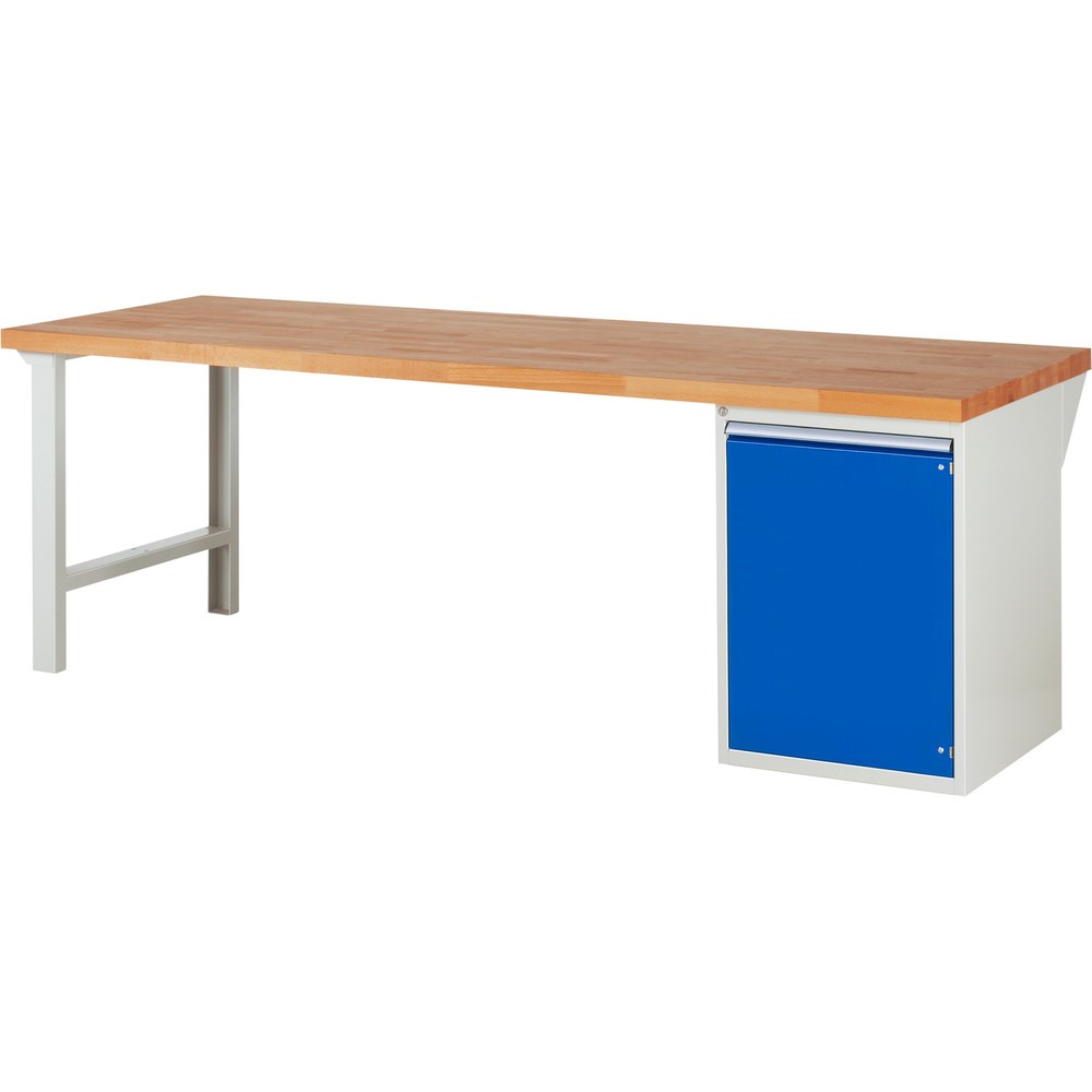 Productafbeelding nr. 1: Werkbank RAU serie 7000, 1 kast, hxbxd 840 x 2.500 x 900 mm, 1 draaideur , 1 legbord