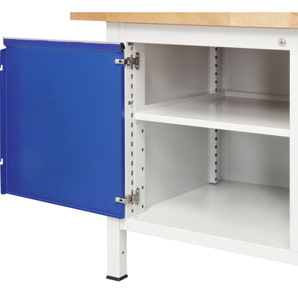 Productafbeelding nr. 3: Montagewagen RAU serie 7000, hxbxd 975 x 1.145 x 650 mm, 2 draaideuren, metalen werkblad, geïntegreerde greeplijst
