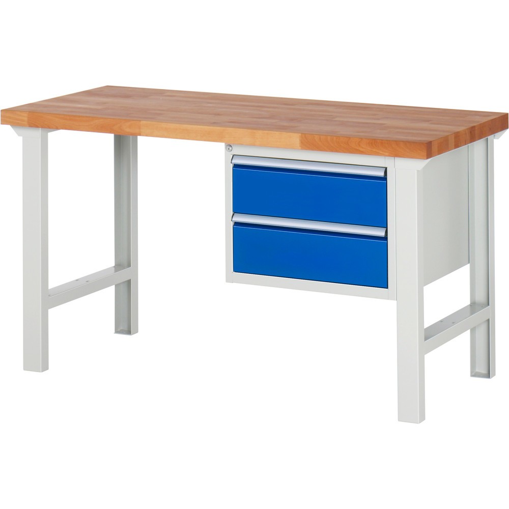 Productafbeelding nr. 1: Werkbank RAU serie 7000, 1 kast, hxbxd 840 x 1.500 x 700 mm, 2 x voor 90% uittrekbare lades 2 x 180 mm