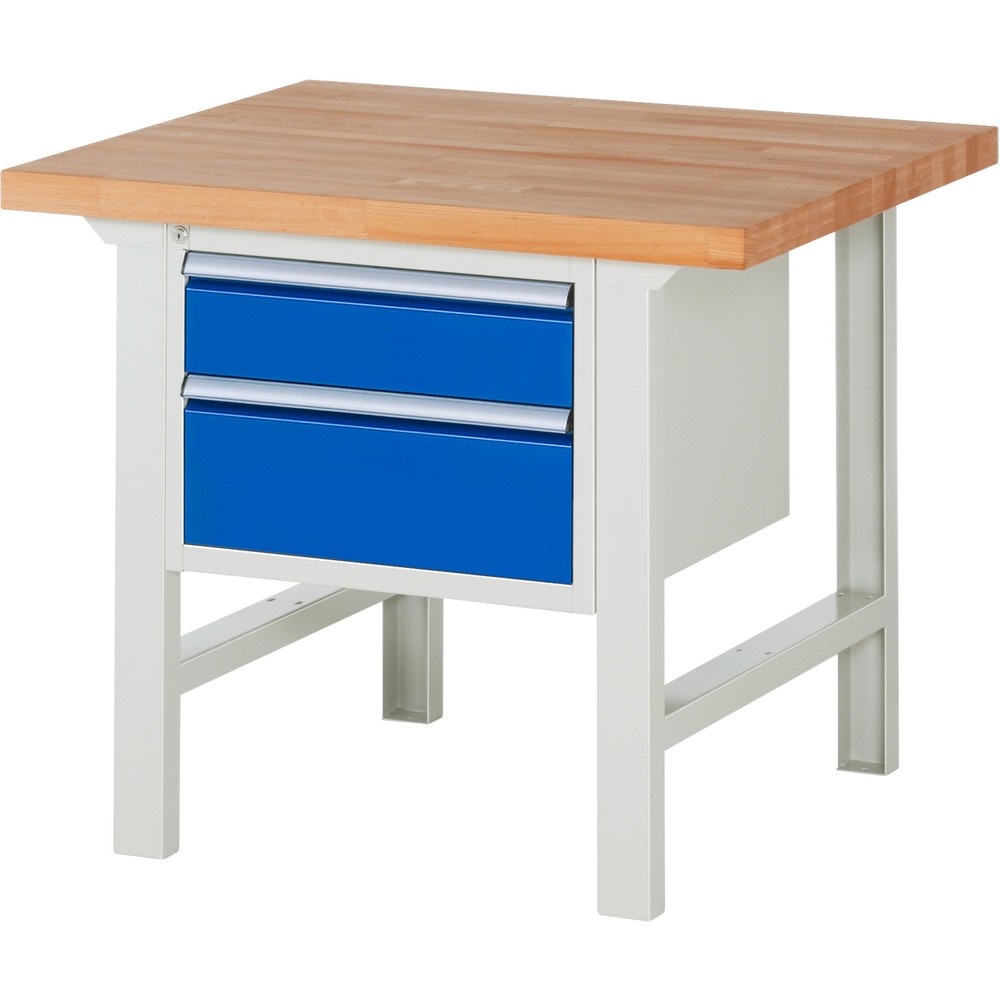 Productafbeelding nr. 1: Werkbank RAU serie 7000, hxbxd 840 x 1.000 x 900 mm, 2 lades 1 x 150 mm, 1 x 210 mm, draagvermogen lade 100 kg