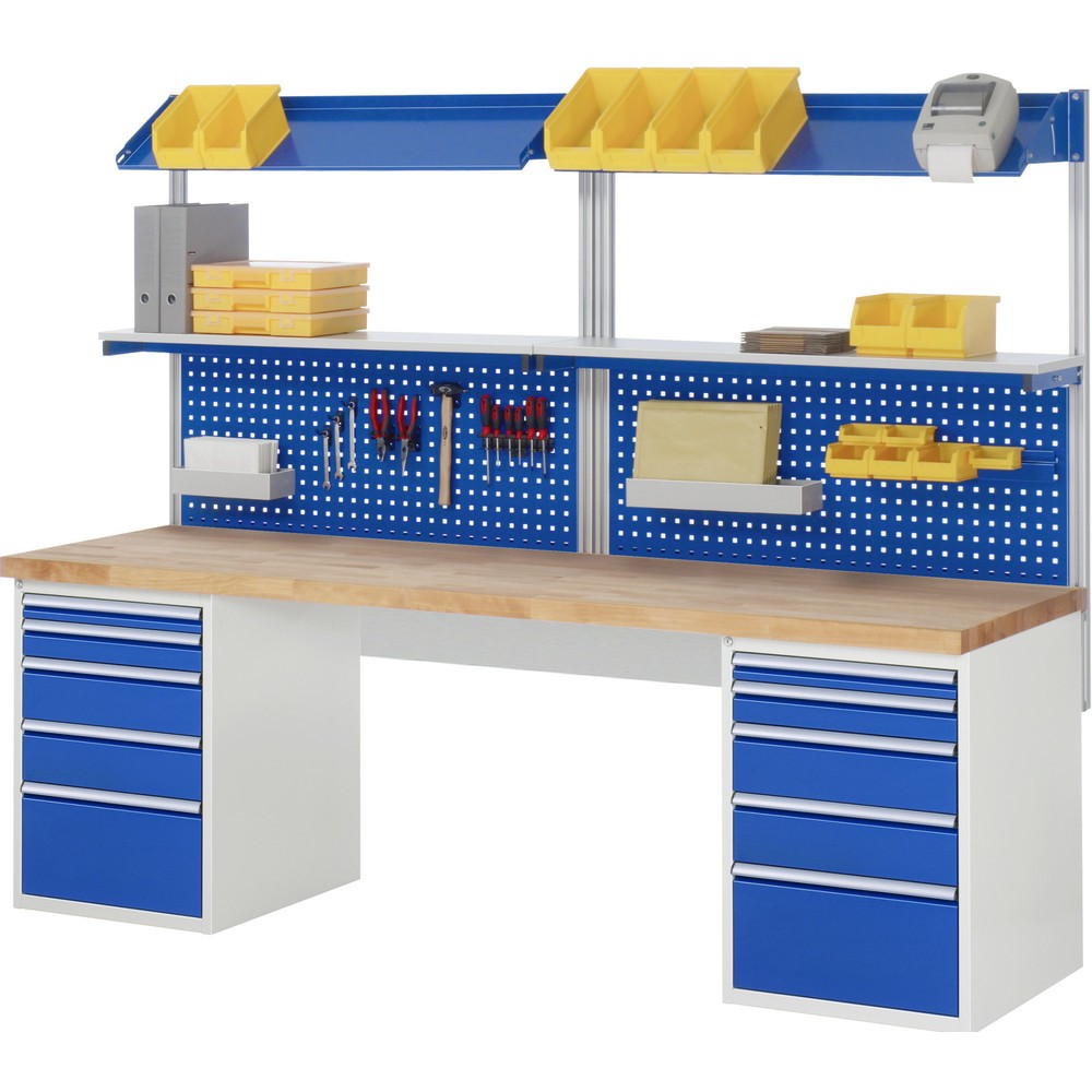 Productafbeelding nr. 5: Werkbank RAU serie 7000, 2 kasten, hxbxd 890 x 2.500 x 700 mm, 12 x voor 100% uittrekbare lades 6 x 90 mm, 6 x 150 mm