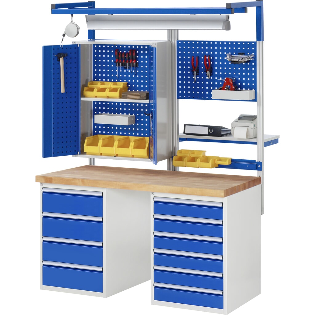 Werkbank RAU serie 7000, 2 kasten, hxbxd 840 x 1.500 x 900 mm, 10 lades 2 x 60 mm, 2 x 90 mm, 4 x 150 mm, 2 x 270 mm Productafbeelding nr. 7: Werkbank RAU serie 7000, 2 kasten, hxbxd 840 x 1.500 x 900 mm, 10 lades 2 x 60 mm, 2 x 90 mm, 4 x 150 mm, 2 x 270 mm