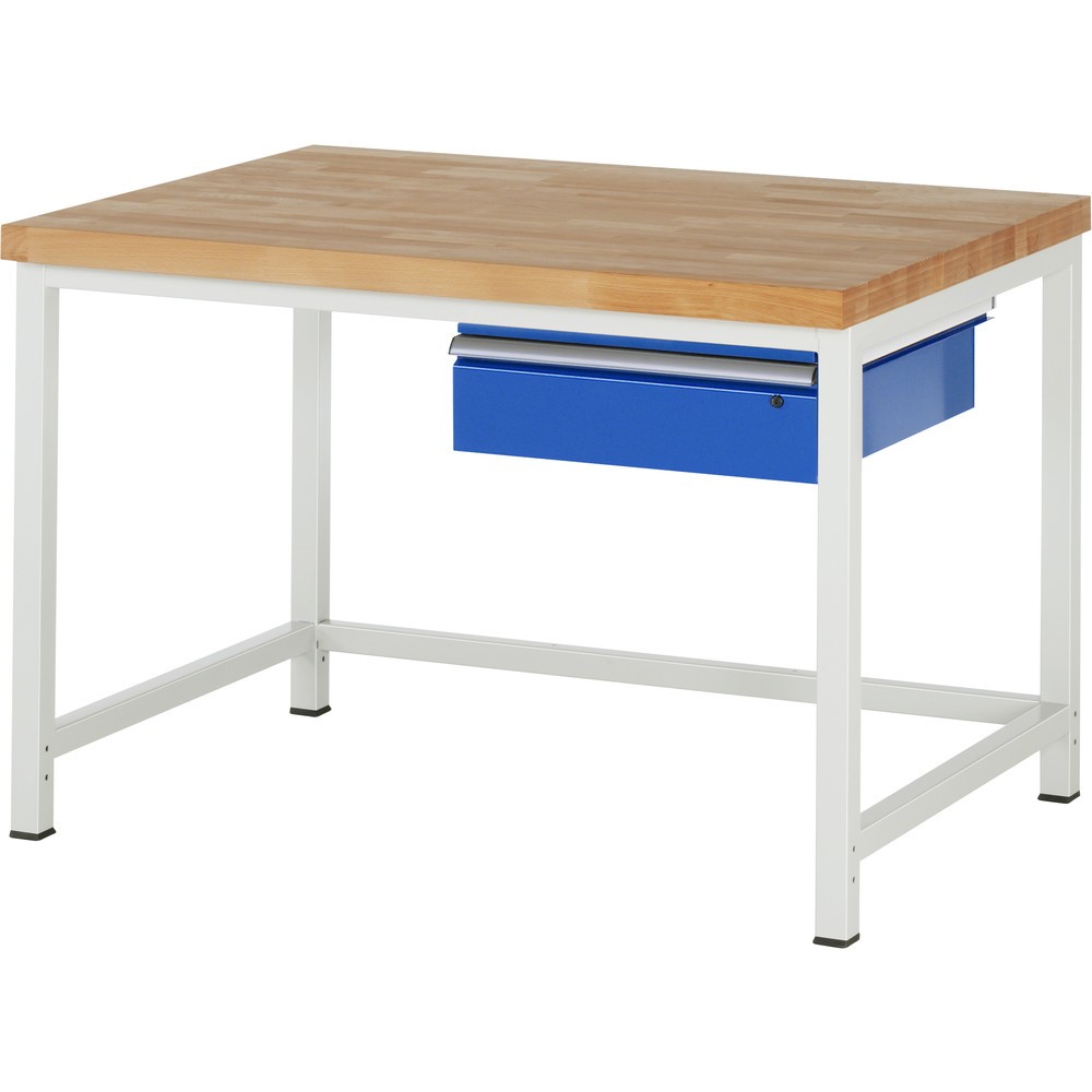 Product afbeelding: RAU werkbank serie 8000, h x b x d 840-1.040 x 1.250 x 900 mm, 1 lade