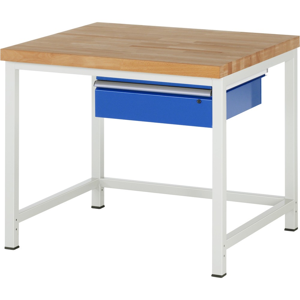 Product afbeelding: RAU werkbank serie 8000, h x b x d 840-1.040 x 1.000 x 900 mm, 1 lade