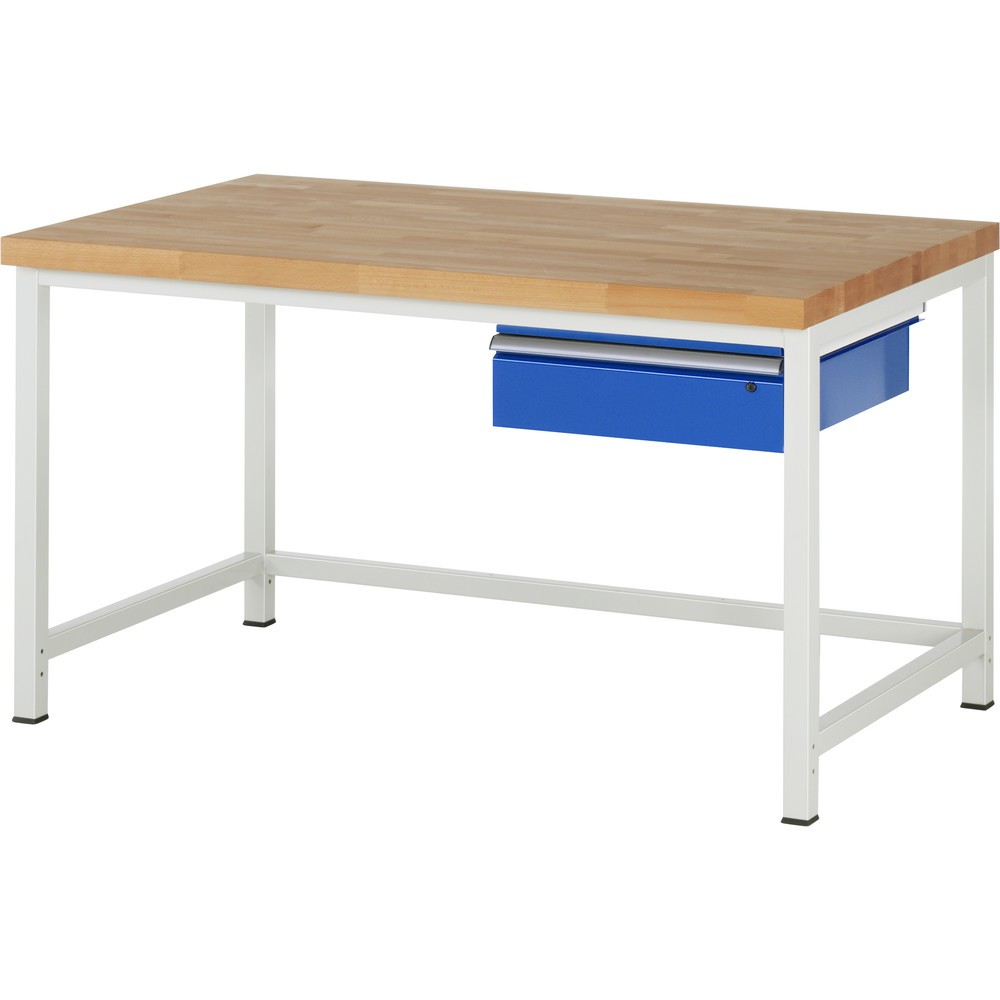 Product afbeelding: RAU werkbank serie 8000, h x b x d 840-1.040 x 1.500 x 900 mm, 1 lade