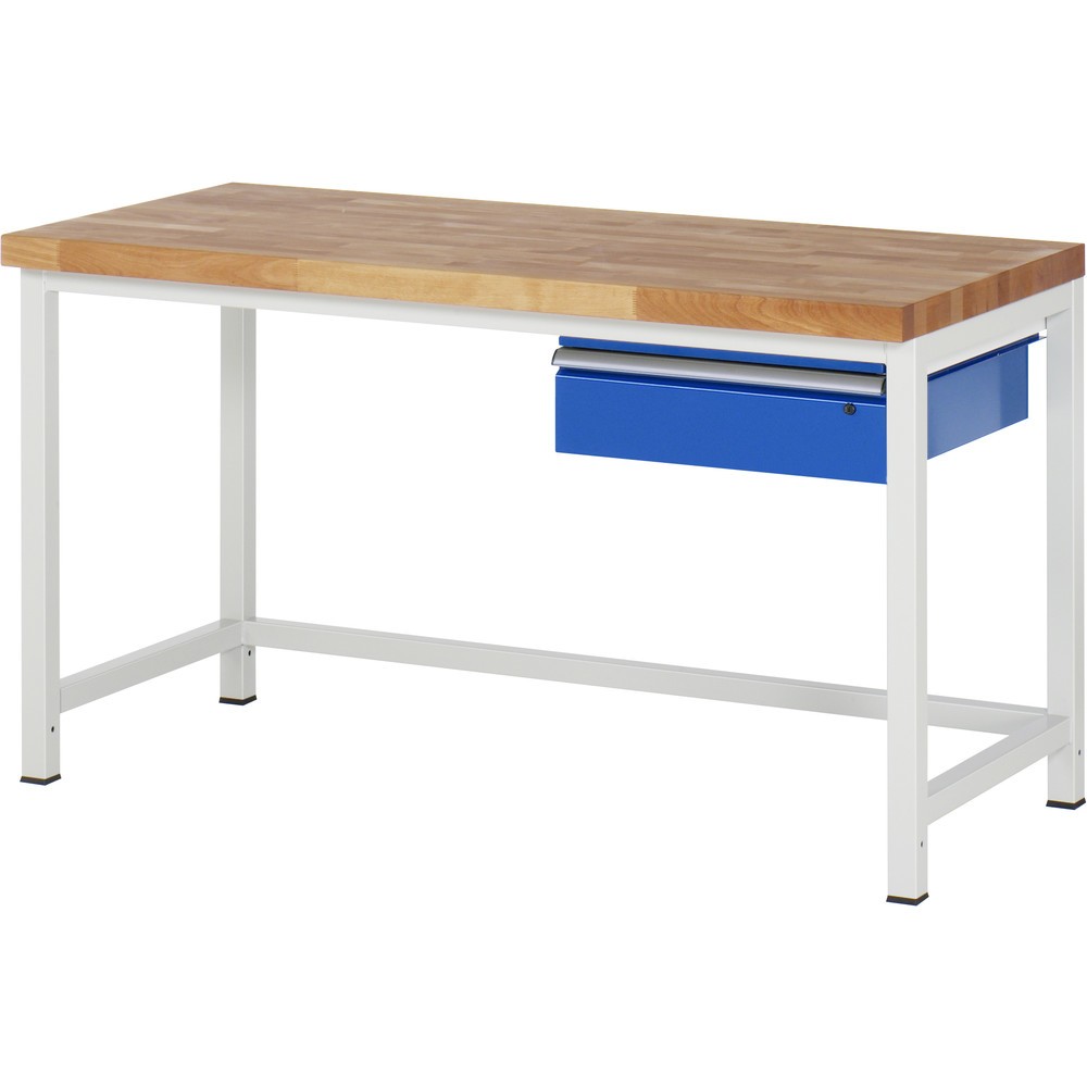 Product afbeelding: RAU werkbank serie 8000, h x b x d 840-1.040 x 1.500 x 700 mm, 1 lade