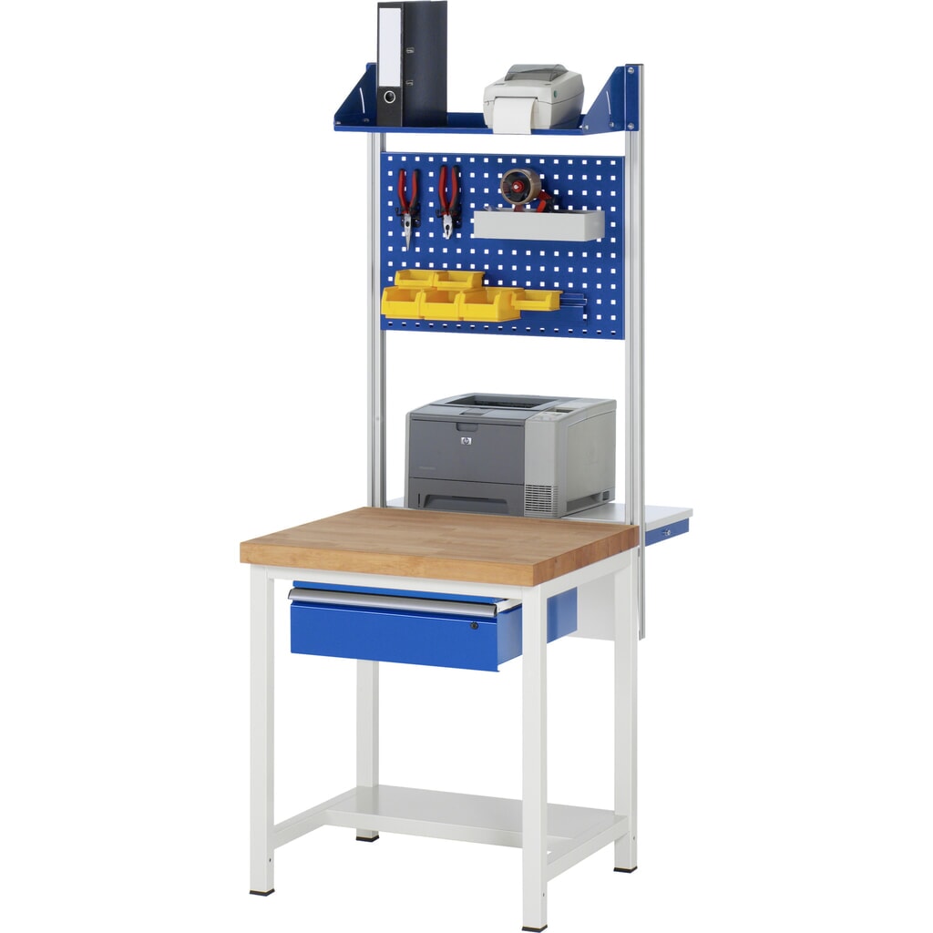 Werkbank RAU serie 8000, hxbxd 840 x 750 x 700 mm, 1 lade, 1 legbord diepte 320 mm Productafbeelding nr. 5: Werkbank RAU serie 8000, hxbxd 840 x 750 x 700 mm, 1 lade, 1 legbord diepte 320 mm