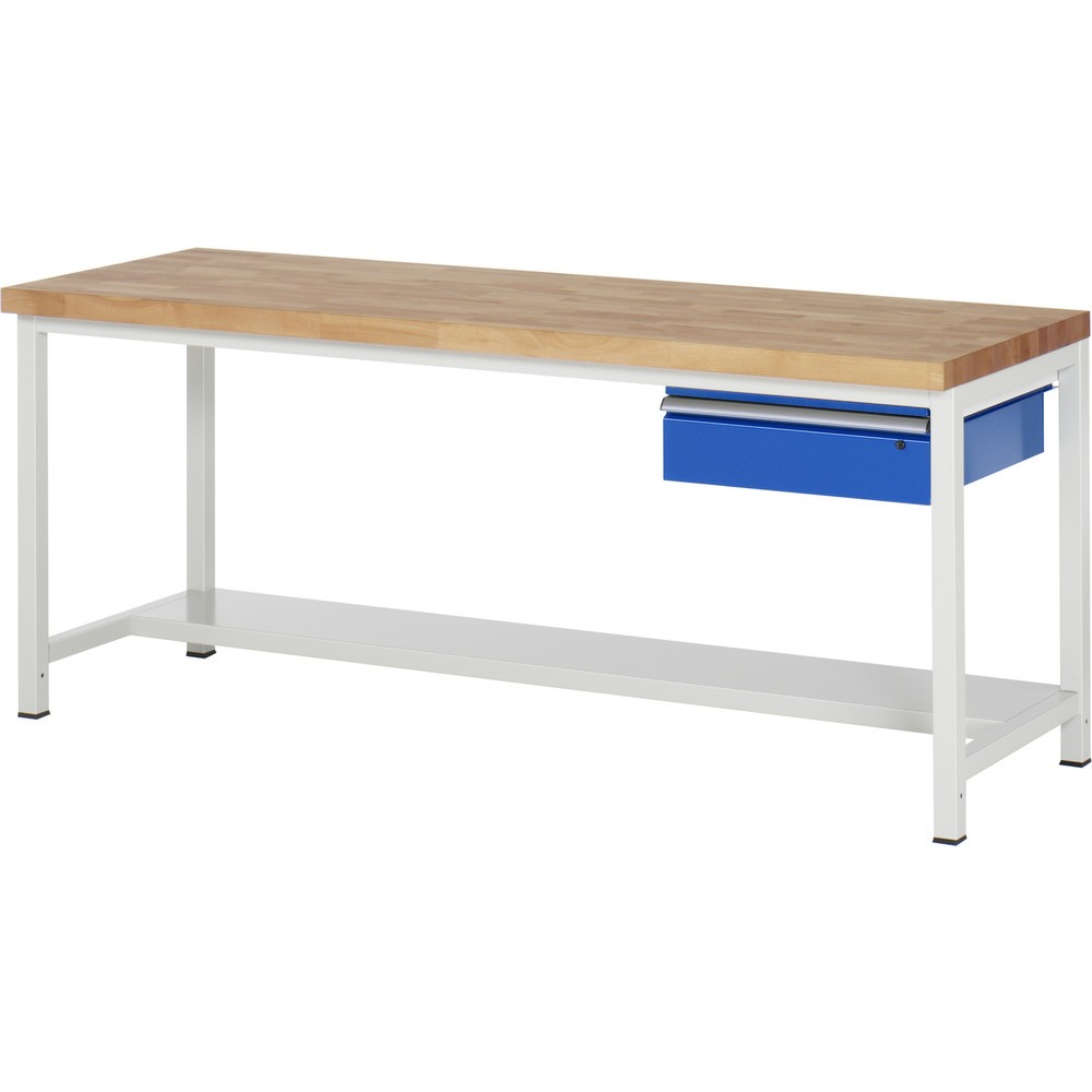 Productafbeelding nr. 1: Werkbank RAU serie 8000, hxbxd 840 x 2.000 x 900 mm, 1 lade, 1 legbord diepte 320 mm