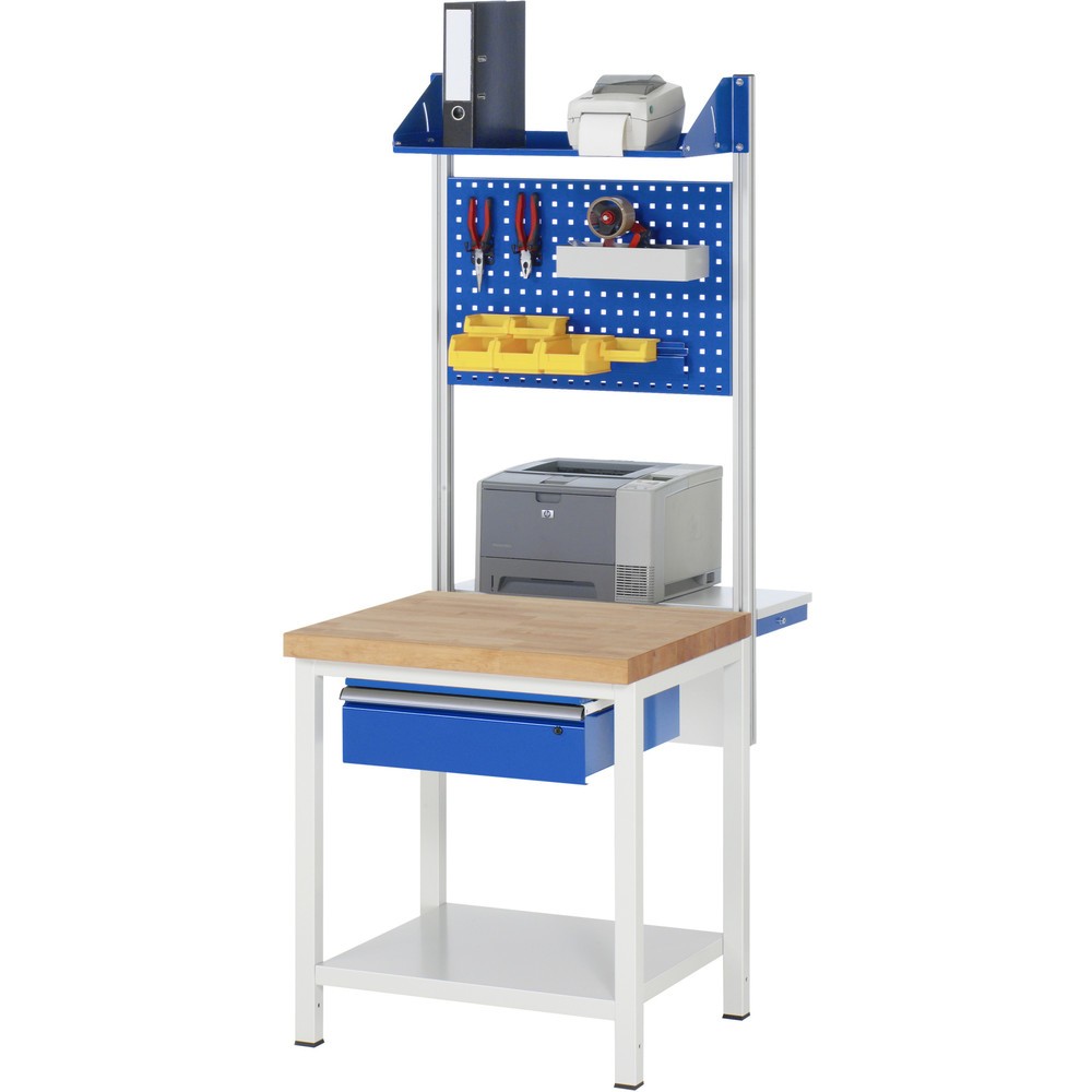 Productafbeelding nr. 7: Werkbank RAU serie 8000, hxbxd 840-1.040 x 750 x 900 mm, 1 lade, 1 legbord diepte 650 mm