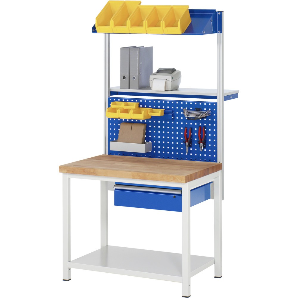 Productafbeelding nr. 5: Werkbank RAU serie 8000, hxbxd 840-1.040 x 1.000 x 700 mm, 1 lade, 1 legbord diepte 650 mm