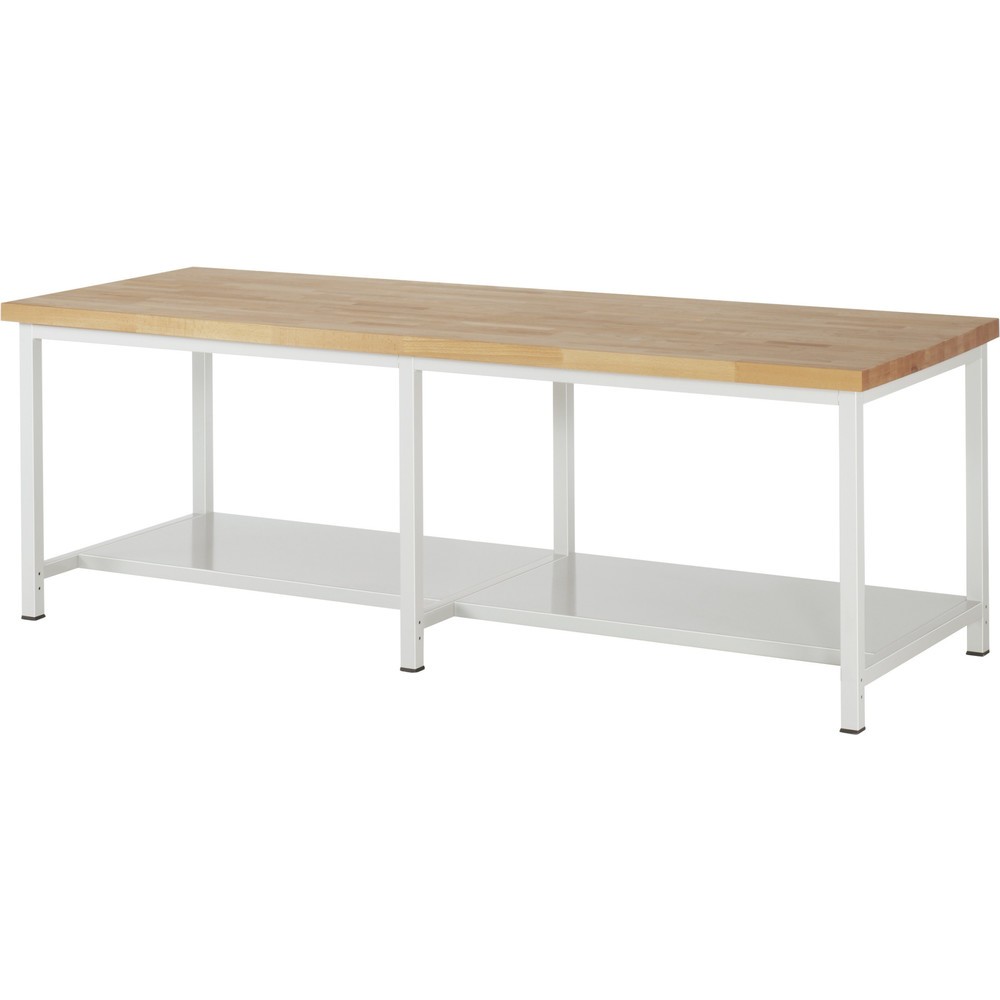 Productafbeelding nr. 1: Zware werkbank RAU serie 8000, 1 legbord diepte 650 mm, hxbxd 840 - 1.040 x 2.500 x 900 mm