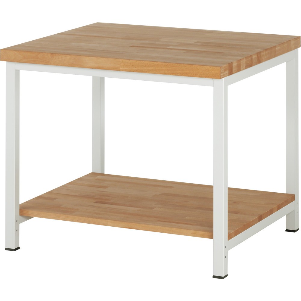 Product afbeelding: Werkbank RAU serie 8000, 1 massief beuken legbord diepte 757 mm, hxbxd 840 x 1.000 x 900 mm