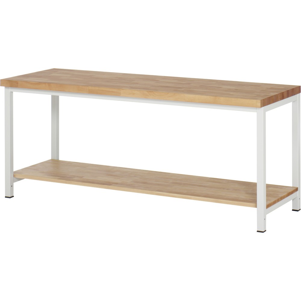 Productafbeelding nr. 1: Werkbank RAU serie 8000, 1 massief beuken legbord diepte 557 mm, hxbxd 840 x 2.000 x 700 mm