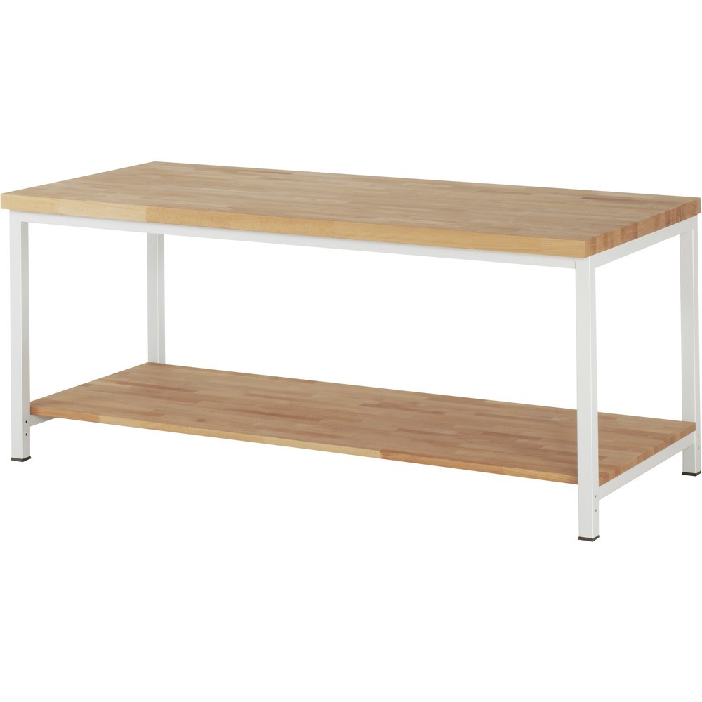 Productafbeelding nr. 1: Werkbank RAU serie 8000, 1 massief beuken legbord diepte 757 mm, hxbxd 840 x 2.000 x 900 mm