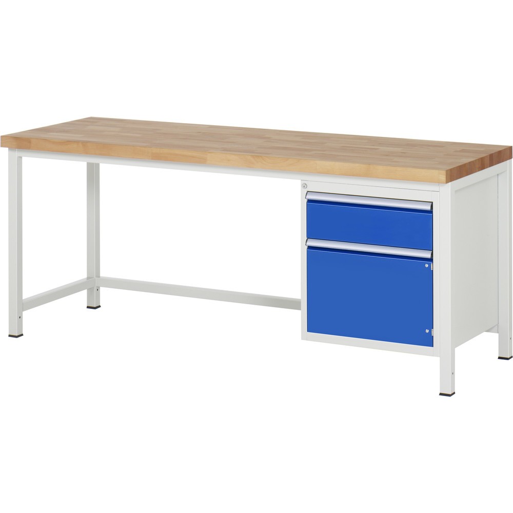 Product afbeelding: Werkbank RAU serie 8000, 1 draaideur, hxbxd 840 x 2.000 x 700 mm, 1 lade, 1 draaideur