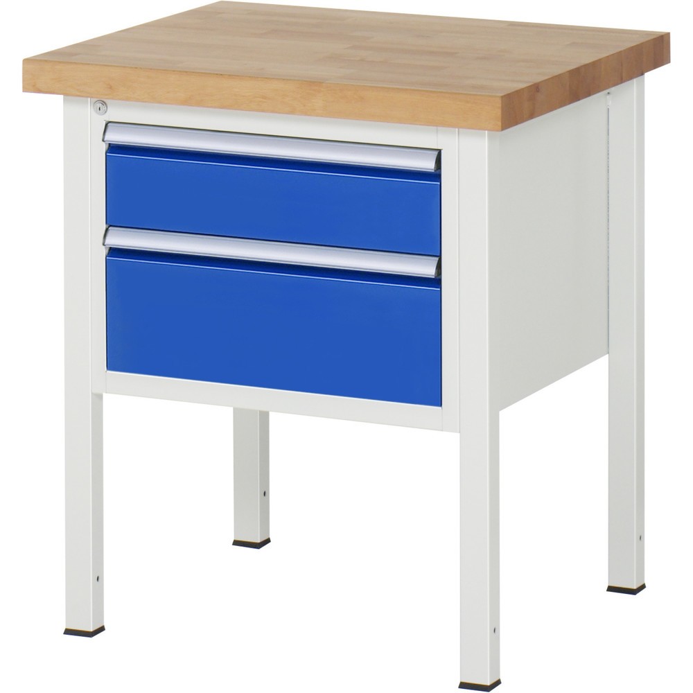 Productafbeelding nr. 1: Werkbank RAU serie 8000, hxbxd 840 x 750 x 700 mm, 2 x voor 90% uittrekbare lades, 1 x 150, 1 x 210 mm, draagvermogen lade 100 kg