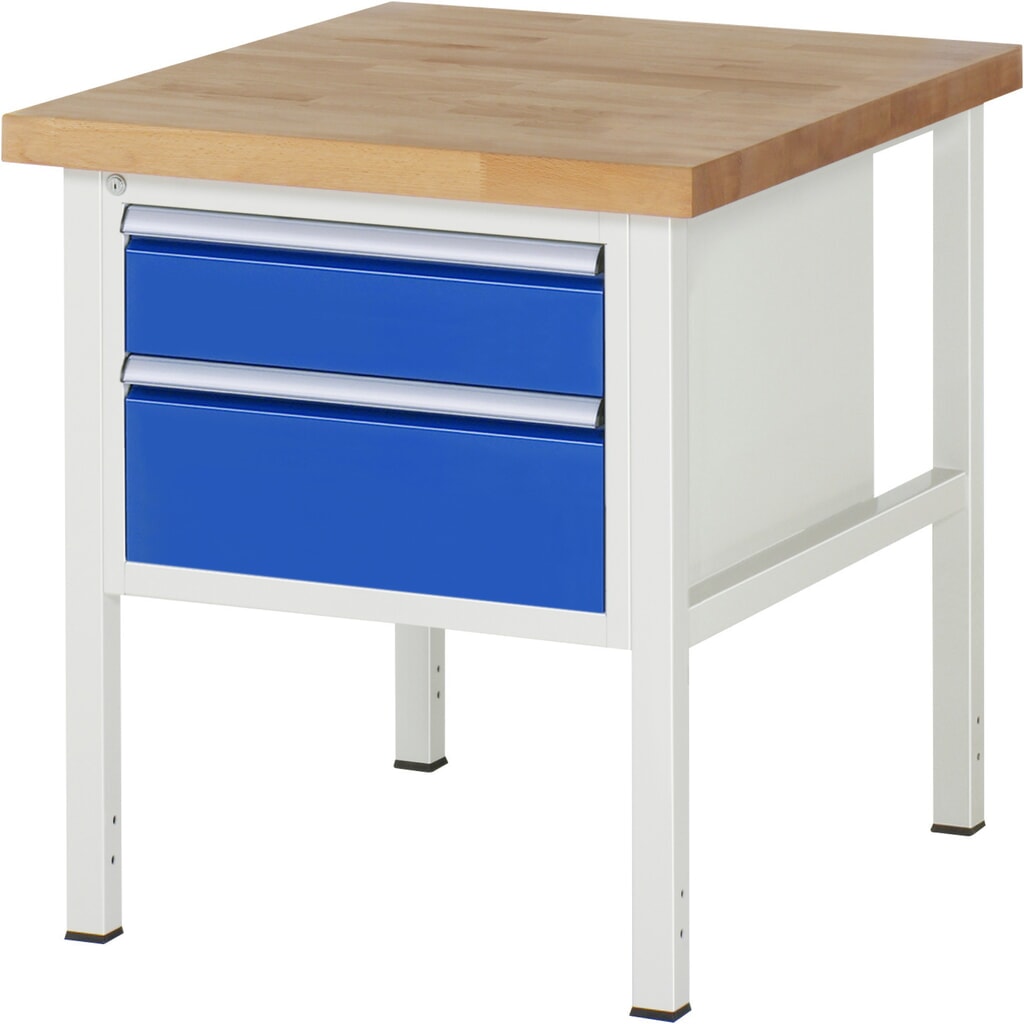 Werkbank RAU serie 8000, hxbxd 840-1.040 x 750 x 900 mm, 2 x voor 90% uittrekbare lades, 1 x 150, 1 x 210 mm, draagvermogen lade 100 kg Product afbeelding: Werkbank RAU serie 8000, hxbxd 840-1.040 x 750 x 900 mm, 2 x voor 90% uittrekbare lades, 1 x 150, 1 x 210 mm, draagvermogen lade 100 kg