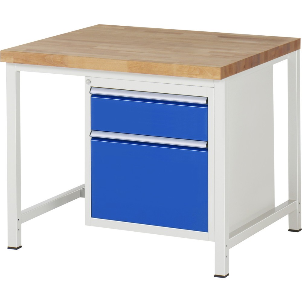 Productafbeelding nr. 1: Werkbank RAU serie 8000, hxbxd 840 x 1.000 x 900 mm, 2 x voor 100% uittrekbare lades, 1 x 180, 1 x 360 mm, draagvermogen lade 100 kg