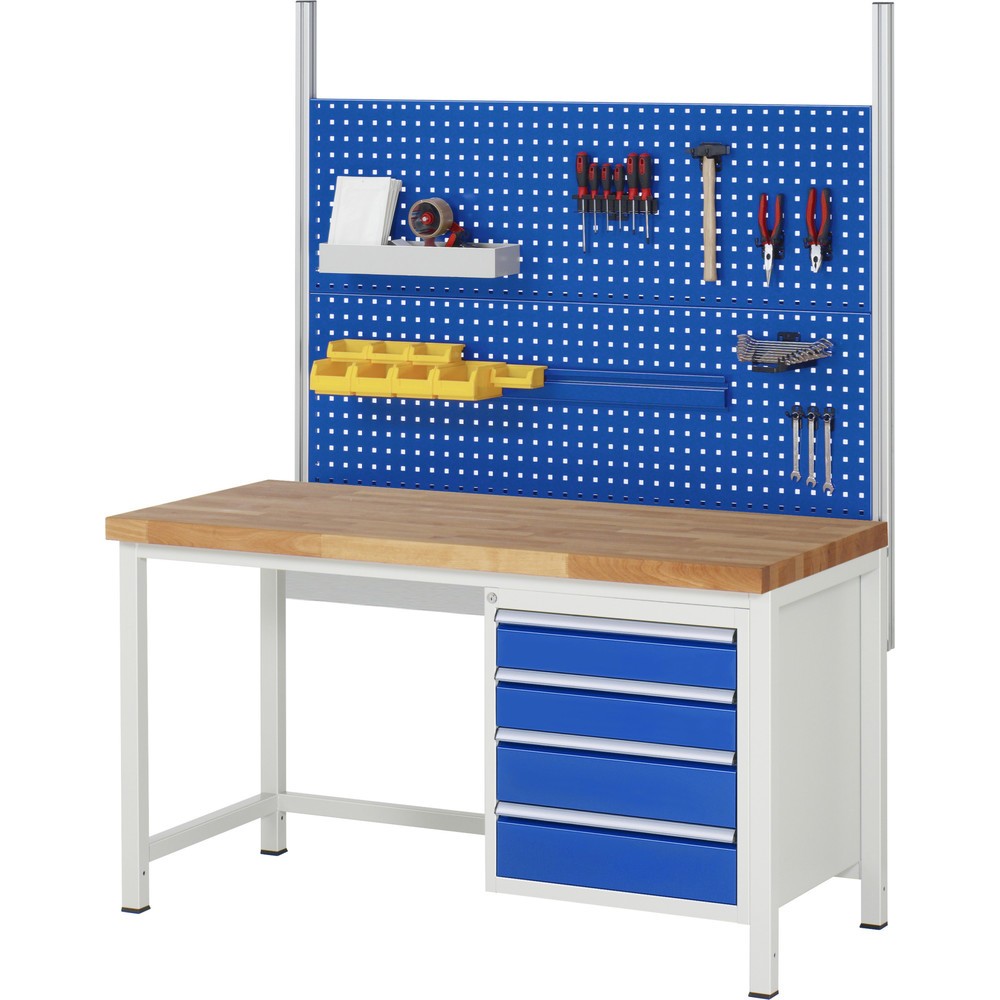 Productafbeelding nr. 4: Werkbank RAU serie 8000, hxbxd 840-1.040 x 1.500 x 900 mm, 3 x voor 100% uittrekbare lades, 3 x 120 mm, draagvermogen lade 100 kg