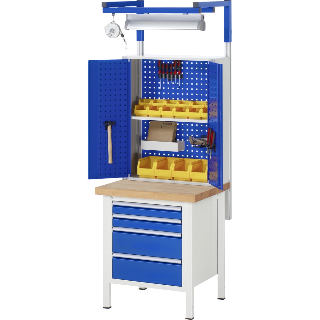 Werkbank RAU serie 8000, hxbxd 840 x 750 x 900 mm, 2 x voor 90% uittrekbare lades, 1 x 150, 1 x 210 mm, draagvermogen lade 100 kg Productafbeelding nr. 5: Werkbank RAU serie 8000, hxbxd 840 x 750 x 900 mm, 2 x voor 90% uittrekbare lades, 1 x 150, 1 x 210 mm, draagvermogen lade 100 kg