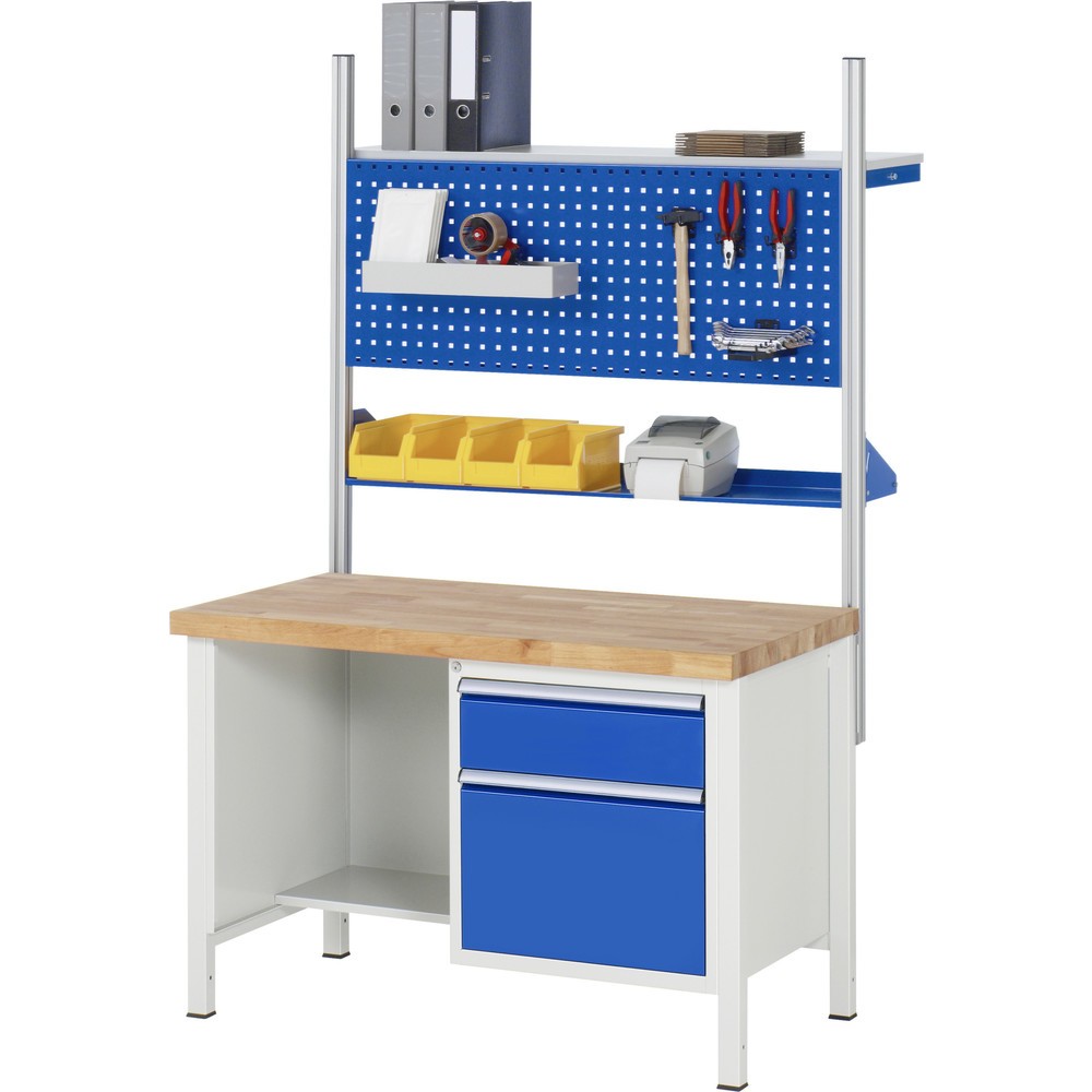 Productafbeelding nr. 5: Werkbank RAU serie 8000, 1 dubbele kast, hxbxd 840-1.040 x 1.250 x 700 mm, 5 lades